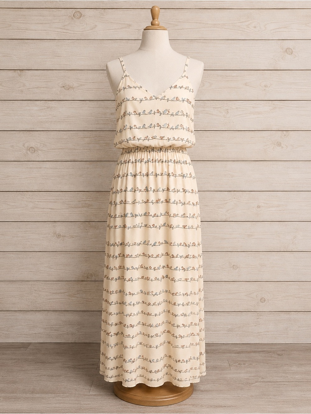 M Judith March x ModCloth “Put A Bird On It” Printed Maxi Dress